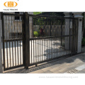 black powder coated wrought iron gate design